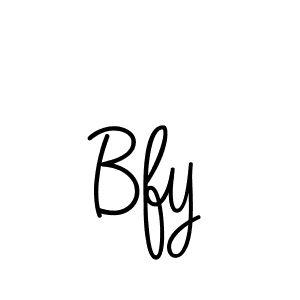 Use a signature maker to create a handwritten signature online. With this signature software, you can design (Angelique-Rose-font-FFP) your own signature for name Bfy. Bfy signature style 5 images and pictures png