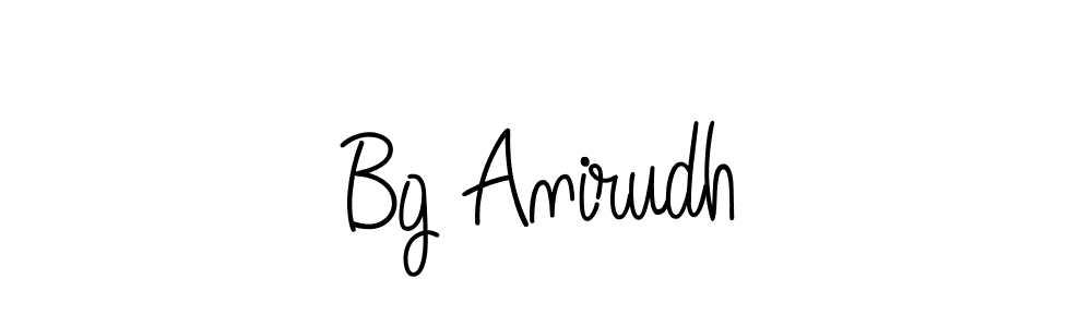 Make a beautiful signature design for name Bg Anirudh. Use this online signature maker to create a handwritten signature for free. Bg Anirudh signature style 5 images and pictures png