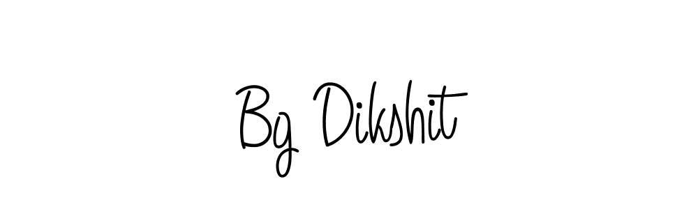 Design your own signature with our free online signature maker. With this signature software, you can create a handwritten (Angelique-Rose-font-FFP) signature for name Bg Dikshit. Bg Dikshit signature style 5 images and pictures png