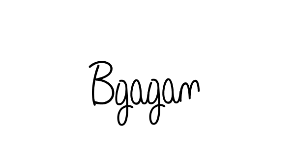 Make a beautiful signature design for name Bgagan. With this signature (Angelique-Rose-font-FFP) style, you can create a handwritten signature for free. Bgagan signature style 5 images and pictures png