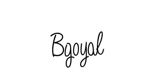 You should practise on your own different ways (Angelique-Rose-font-FFP) to write your name (Bgoyal) in signature. don't let someone else do it for you. Bgoyal signature style 5 images and pictures png