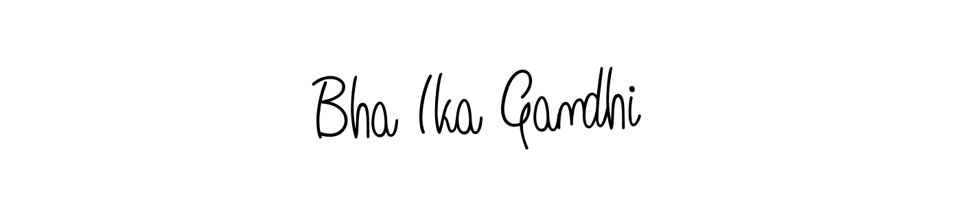 Also we have Bha Ika Gandhi name is the best signature style. Create professional handwritten signature collection using Angelique-Rose-font-FFP autograph style. Bha Ika Gandhi signature style 5 images and pictures png