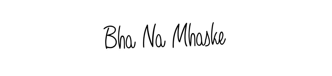 Make a beautiful signature design for name Bha Na Mhaske. With this signature (Angelique-Rose-font-FFP) style, you can create a handwritten signature for free. Bha Na Mhaske signature style 5 images and pictures png