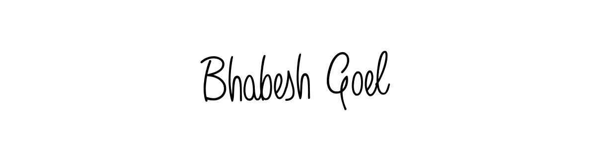 How to make Bhabesh Goel signature? Angelique-Rose-font-FFP is a professional autograph style. Create handwritten signature for Bhabesh Goel name. Bhabesh Goel signature style 5 images and pictures png