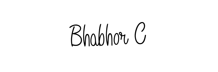 The best way (Angelique-Rose-font-FFP) to make a short signature is to pick only two or three words in your name. The name Bhabhor C include a total of six letters. For converting this name. Bhabhor C signature style 5 images and pictures png
