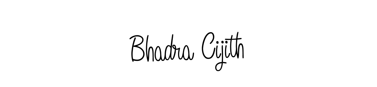 How to make Bhadra Cijith name signature. Use Angelique-Rose-font-FFP style for creating short signs online. This is the latest handwritten sign. Bhadra Cijith signature style 5 images and pictures png