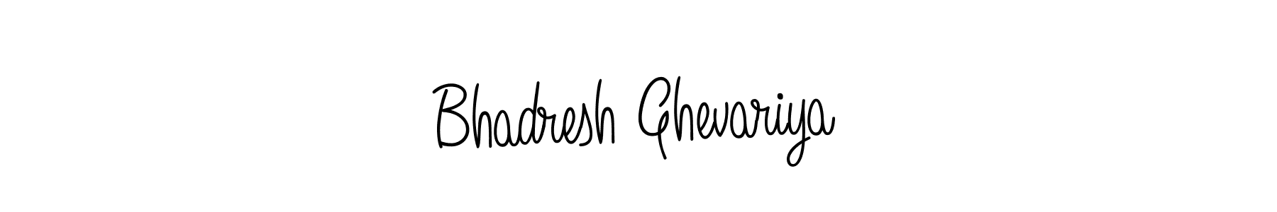 Bhadresh Ghevariya stylish signature style. Best Handwritten Sign (Angelique-Rose-font-FFP) for my name. Handwritten Signature Collection Ideas for my name Bhadresh Ghevariya. Bhadresh Ghevariya signature style 5 images and pictures png