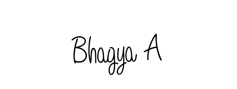 The best way (Angelique-Rose-font-FFP) to make a short signature is to pick only two or three words in your name. The name Bhagya A include a total of six letters. For converting this name. Bhagya A signature style 5 images and pictures png