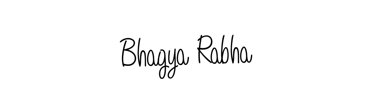 Use a signature maker to create a handwritten signature online. With this signature software, you can design (Angelique-Rose-font-FFP) your own signature for name Bhagya Rabha. Bhagya Rabha signature style 5 images and pictures png