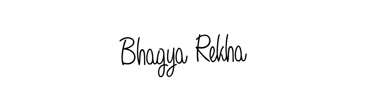 Make a beautiful signature design for name Bhagya Rekha. With this signature (Angelique-Rose-font-FFP) style, you can create a handwritten signature for free. Bhagya Rekha signature style 5 images and pictures png