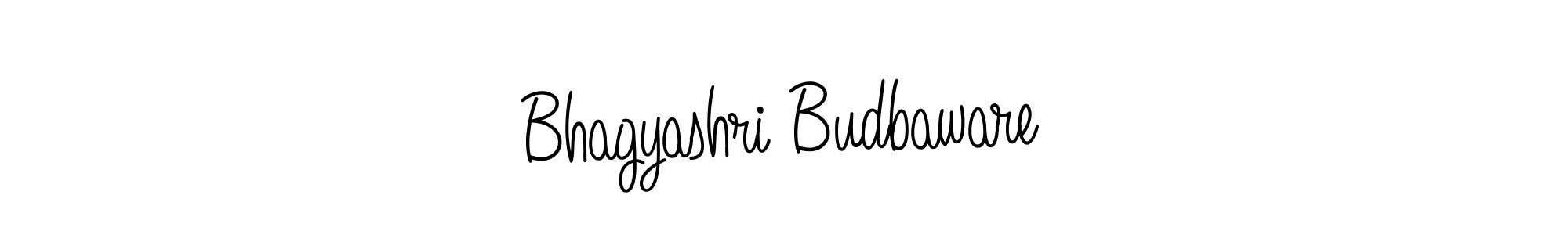 How to make Bhagyashri Budbaware name signature. Use Angelique-Rose-font-FFP style for creating short signs online. This is the latest handwritten sign. Bhagyashri Budbaware signature style 5 images and pictures png