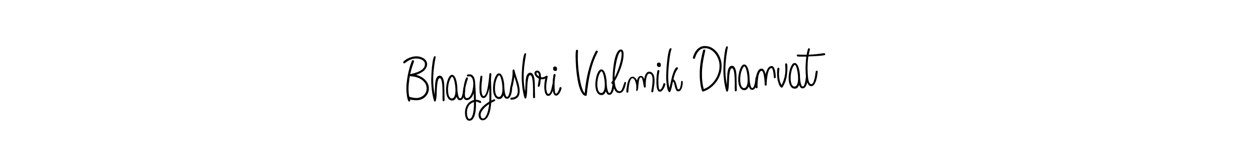 You should practise on your own different ways (Angelique-Rose-font-FFP) to write your name (Bhagyashri Valmik Dhanvat) in signature. don't let someone else do it for you. Bhagyashri Valmik Dhanvat signature style 5 images and pictures png