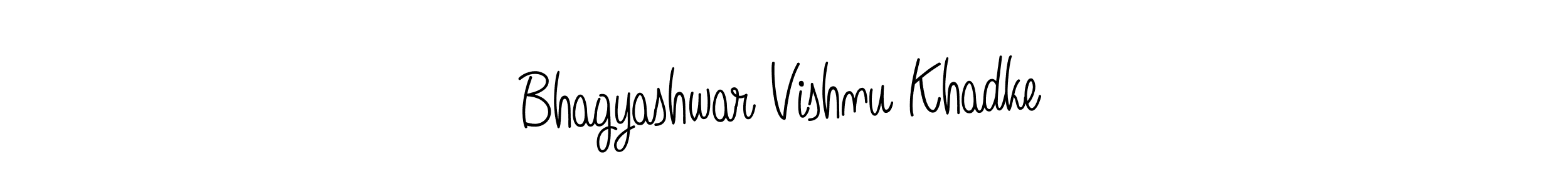 Use a signature maker to create a handwritten signature online. With this signature software, you can design (Angelique-Rose-font-FFP) your own signature for name Bhagyashwar Vishnu Khadke. Bhagyashwar Vishnu Khadke signature style 5 images and pictures png