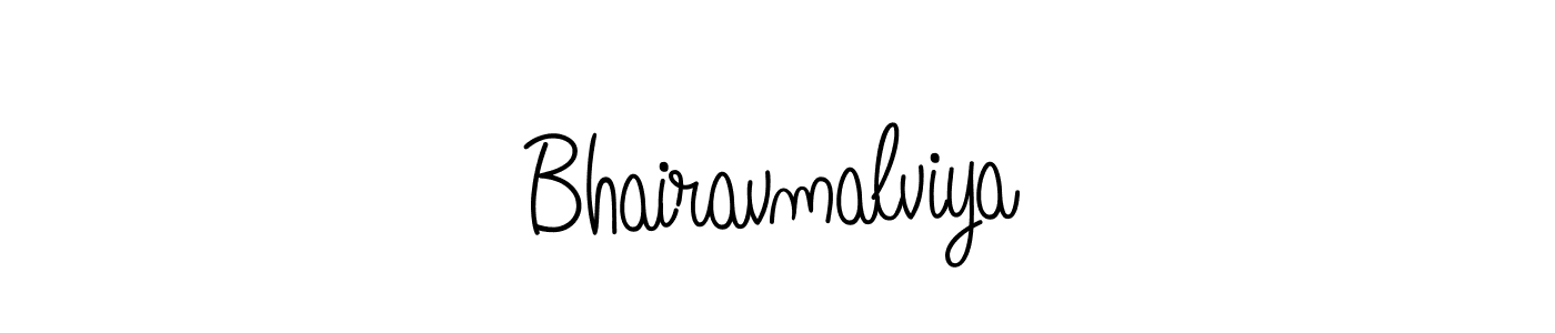 Use a signature maker to create a handwritten signature online. With this signature software, you can design (Angelique-Rose-font-FFP) your own signature for name Bhairavmalviya. Bhairavmalviya signature style 5 images and pictures png