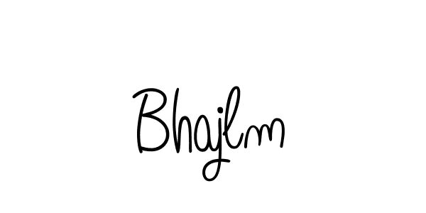 How to make Bhajlm name signature. Use Angelique-Rose-font-FFP style for creating short signs online. This is the latest handwritten sign. Bhajlm signature style 5 images and pictures png