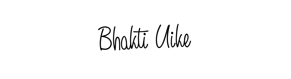Use a signature maker to create a handwritten signature online. With this signature software, you can design (Angelique-Rose-font-FFP) your own signature for name Bhakti Uike. Bhakti Uike signature style 5 images and pictures png