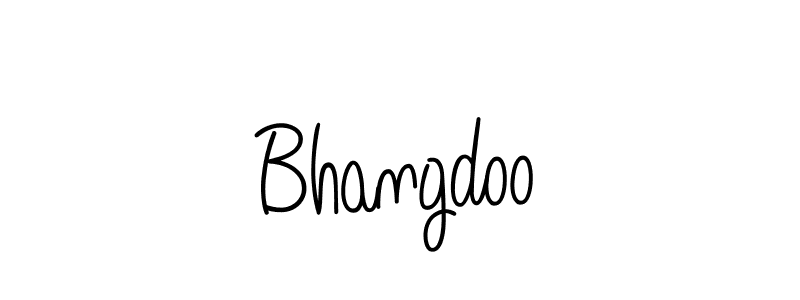 Use a signature maker to create a handwritten signature online. With this signature software, you can design (Angelique-Rose-font-FFP) your own signature for name Bhangdoo. Bhangdoo signature style 5 images and pictures png