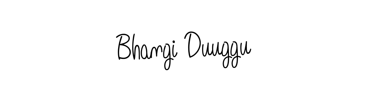 How to make Bhangi Duuggu name signature. Use Angelique-Rose-font-FFP style for creating short signs online. This is the latest handwritten sign. Bhangi Duuggu signature style 5 images and pictures png