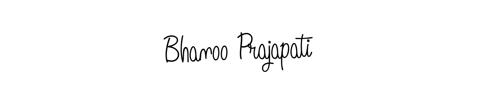 Design your own signature with our free online signature maker. With this signature software, you can create a handwritten (Angelique-Rose-font-FFP) signature for name Bhanoo Prajapati. Bhanoo Prajapati signature style 5 images and pictures png