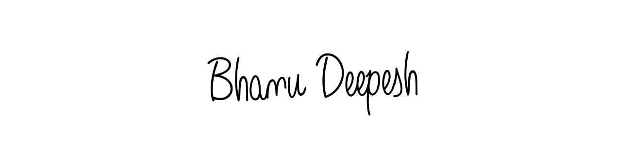 You should practise on your own different ways (Angelique-Rose-font-FFP) to write your name (Bhanu Deepesh) in signature. don't let someone else do it for you. Bhanu Deepesh signature style 5 images and pictures png