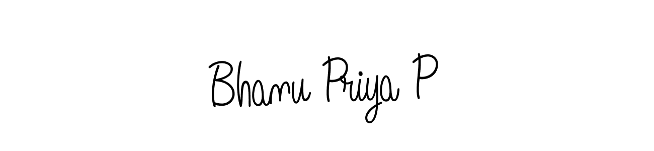 Bhanu Priya P stylish signature style. Best Handwritten Sign (Angelique-Rose-font-FFP) for my name. Handwritten Signature Collection Ideas for my name Bhanu Priya P. Bhanu Priya P signature style 5 images and pictures png