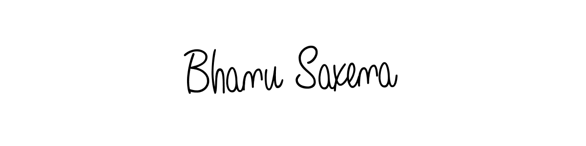 Make a beautiful signature design for name Bhanu Saxena. With this signature (Angelique-Rose-font-FFP) style, you can create a handwritten signature for free. Bhanu Saxena signature style 5 images and pictures png