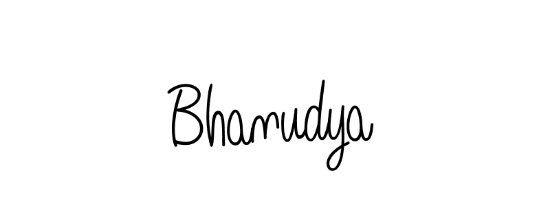 You should practise on your own different ways (Angelique-Rose-font-FFP) to write your name (Bhanudya) in signature. don't let someone else do it for you. Bhanudya signature style 5 images and pictures png