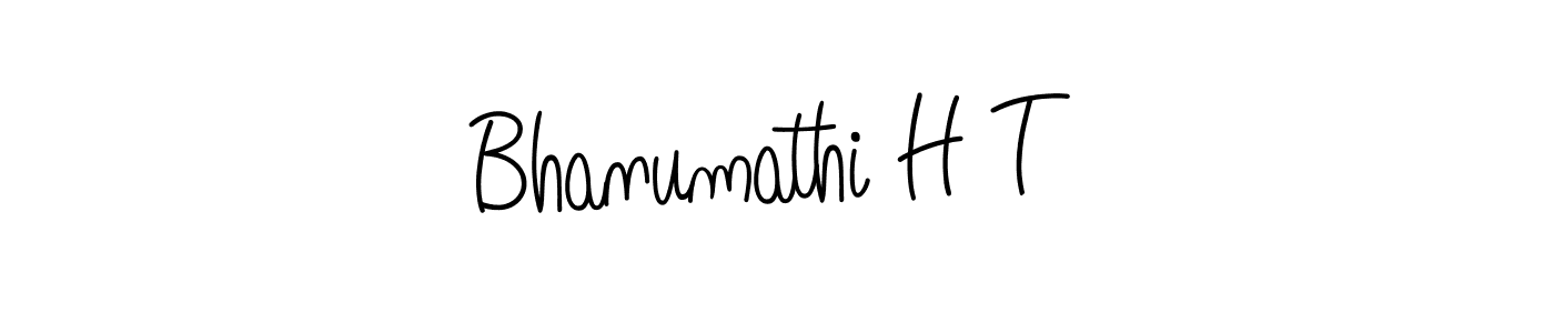 Bhanumathi H T stylish signature style. Best Handwritten Sign (Angelique-Rose-font-FFP) for my name. Handwritten Signature Collection Ideas for my name Bhanumathi H T. Bhanumathi H T signature style 5 images and pictures png