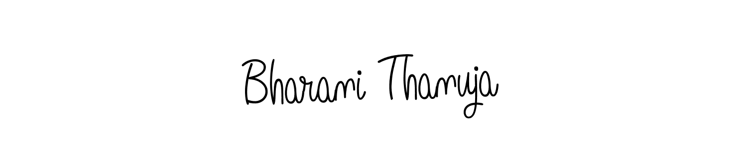 if you are searching for the best signature style for your name Bharani Thanuja. so please give up your signature search. here we have designed multiple signature styles  using Angelique-Rose-font-FFP. Bharani Thanuja signature style 5 images and pictures png