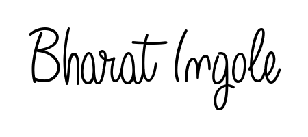 A modern signature idea for name Bharat Ingole using Angelique-Rose-font-FFP font. Clean strokes and elegant curves make it stand out instantly. Bharat Ingole signature style 5 images and pictures png