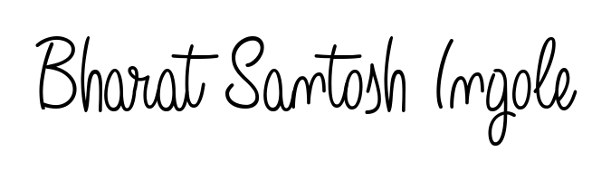 Get inspired by this graceful Angelique-Rose-font-FFP signature style for name Bharat Santosh Ingole. Smooth loops and balanced proportions for everyday use. Bharat Santosh Ingole signature style 5 images and pictures png