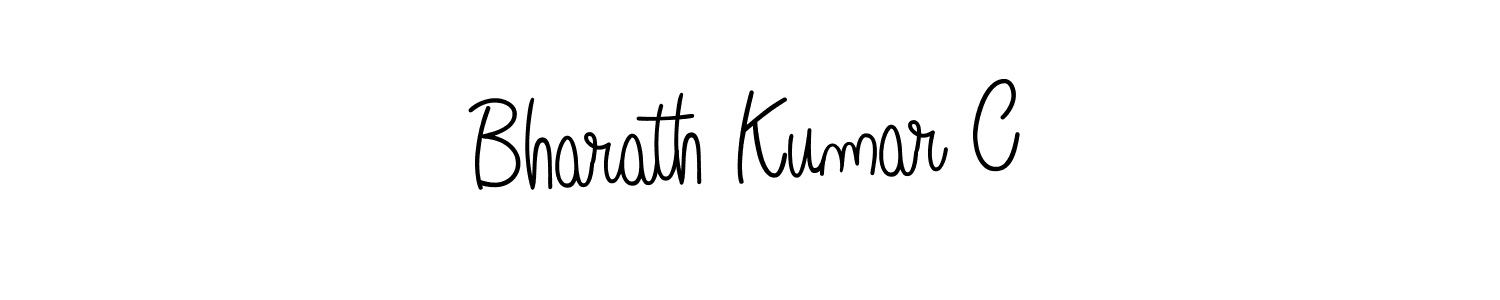 Use a signature maker to create a handwritten signature online. With this signature software, you can design (Angelique-Rose-font-FFP) your own signature for name Bharath Kumar C. Bharath Kumar C signature style 5 images and pictures png