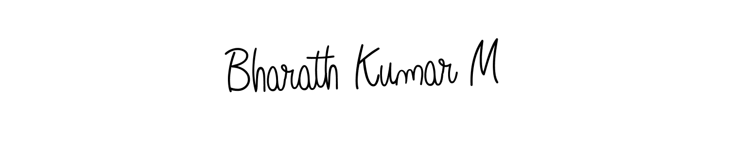 Bharath Kumar M stylish signature style. Best Handwritten Sign (Angelique-Rose-font-FFP) for my name. Handwritten Signature Collection Ideas for my name Bharath Kumar M. Bharath Kumar M signature style 5 images and pictures png