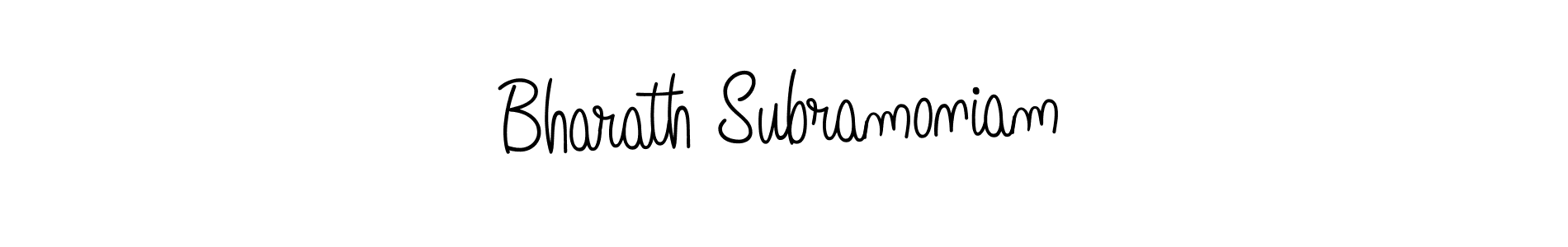 Use a signature maker to create a handwritten signature online. With this signature software, you can design (Angelique-Rose-font-FFP) your own signature for name Bharath Subramoniam. Bharath Subramoniam signature style 5 images and pictures png