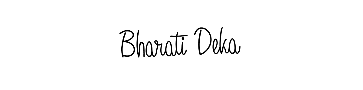 Use a signature maker to create a handwritten signature online. With this signature software, you can design (Angelique-Rose-font-FFP) your own signature for name Bharati Deka. Bharati Deka signature style 5 images and pictures png