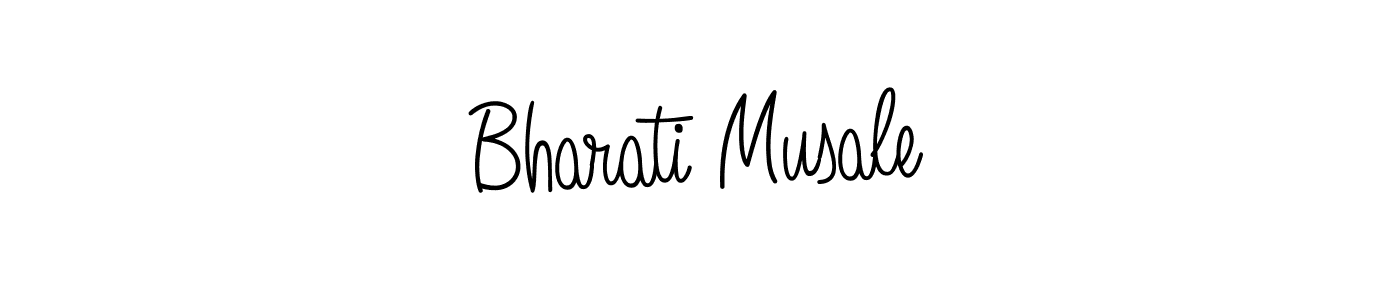 Bharati Musale stylish signature style. Best Handwritten Sign (Angelique-Rose-font-FFP) for my name. Handwritten Signature Collection Ideas for my name Bharati Musale. Bharati Musale signature style 5 images and pictures png