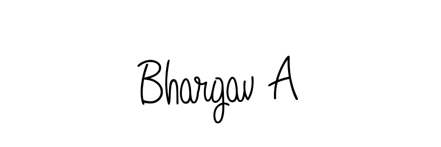 Use a signature maker to create a handwritten signature online. With this signature software, you can design (Angelique-Rose-font-FFP) your own signature for name Bhargav A. Bhargav A signature style 5 images and pictures png