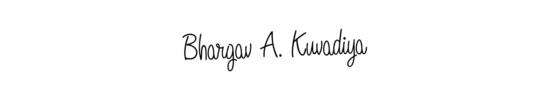 It looks lik you need a new signature style for name Bhargav A. Kuvadiya. Design unique handwritten (Angelique-Rose-font-FFP) signature with our free signature maker in just a few clicks. Bhargav A. Kuvadiya signature style 5 images and pictures png