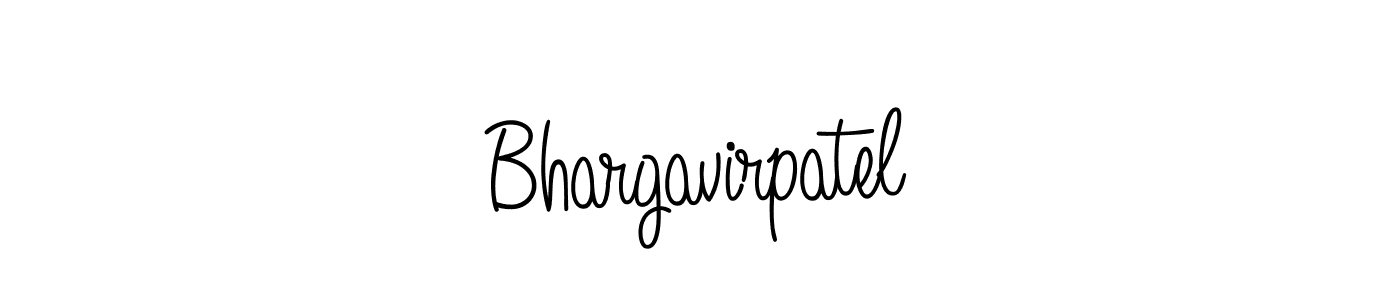 Use a signature maker to create a handwritten signature online. With this signature software, you can design (Angelique-Rose-font-FFP) your own signature for name Bhargavirpatel. Bhargavirpatel signature style 5 images and pictures png