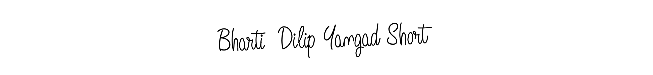 How to make Bharti  Dilip Yangad Short name signature. Use Angelique-Rose-font-FFP style for creating short signs online. This is the latest handwritten sign. Bharti  Dilip Yangad Short signature style 5 images and pictures png