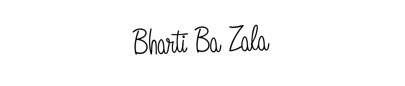 Also You can easily find your signature by using the search form. We will create Bharti Ba Zala name handwritten signature images for you free of cost using Angelique-Rose-font-FFP sign style. Bharti Ba Zala signature style 5 images and pictures png