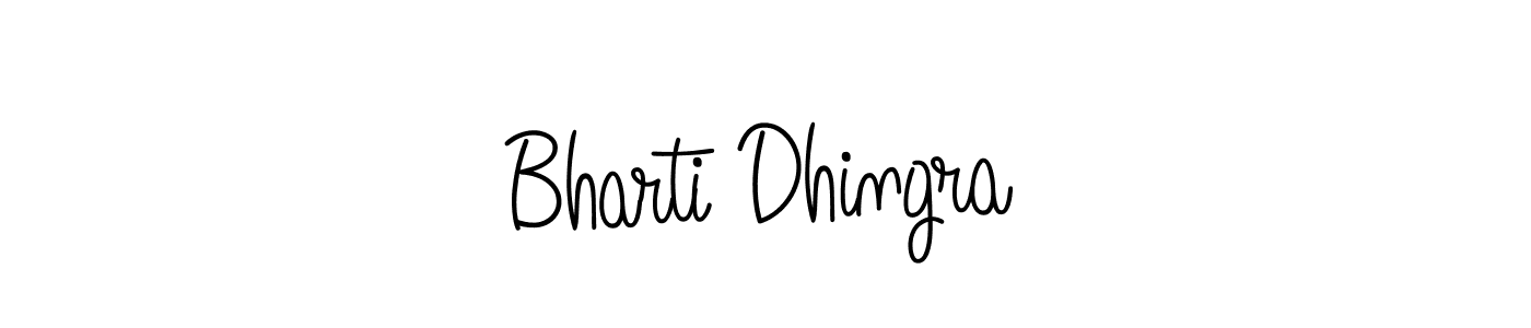 Make a beautiful signature design for name Bharti Dhingra. With this signature (Angelique-Rose-font-FFP) style, you can create a handwritten signature for free. Bharti Dhingra signature style 5 images and pictures png