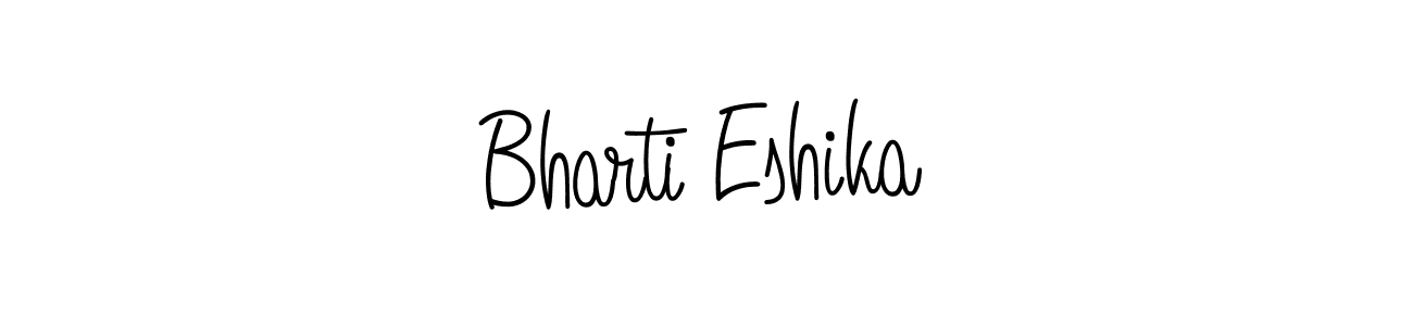 Use a signature maker to create a handwritten signature online. With this signature software, you can design (Angelique-Rose-font-FFP) your own signature for name Bharti Eshika. Bharti Eshika signature style 5 images and pictures png