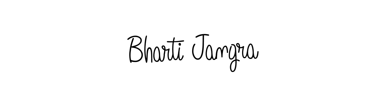 Design your own signature with our free online signature maker. With this signature software, you can create a handwritten (Angelique-Rose-font-FFP) signature for name Bharti Jangra. Bharti Jangra signature style 5 images and pictures png