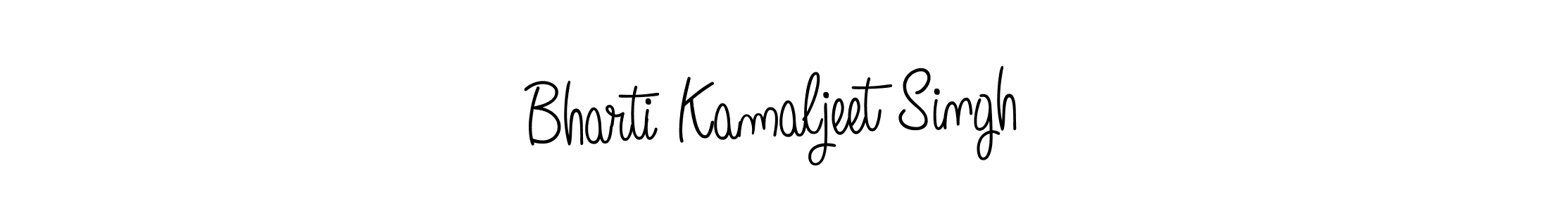 Design your own signature with our free online signature maker. With this signature software, you can create a handwritten (Angelique-Rose-font-FFP) signature for name Bharti Kamaljeet Singh. Bharti Kamaljeet Singh signature style 5 images and pictures png