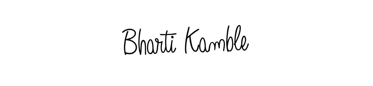How to make Bharti Kamble name signature. Use Angelique-Rose-font-FFP style for creating short signs online. This is the latest handwritten sign. Bharti Kamble signature style 5 images and pictures png