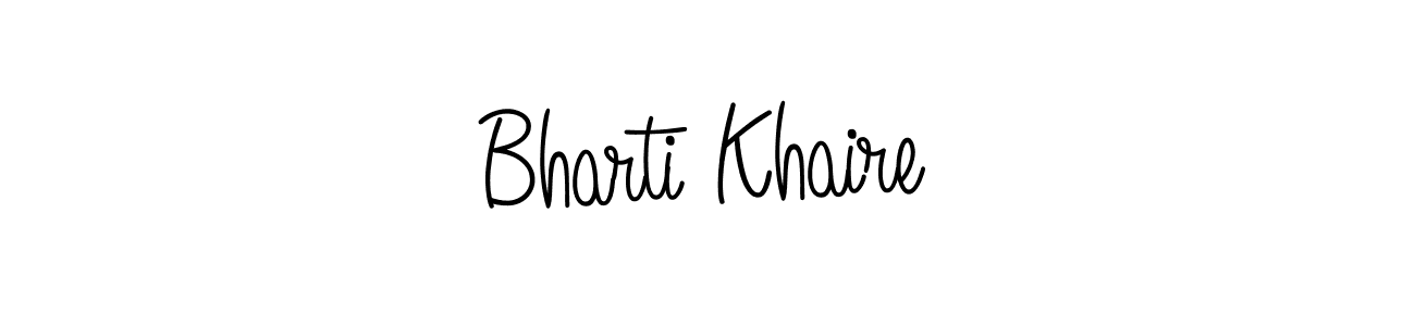 You should practise on your own different ways (Angelique-Rose-font-FFP) to write your name (Bharti Khaire) in signature. don't let someone else do it for you. Bharti Khaire signature style 5 images and pictures png