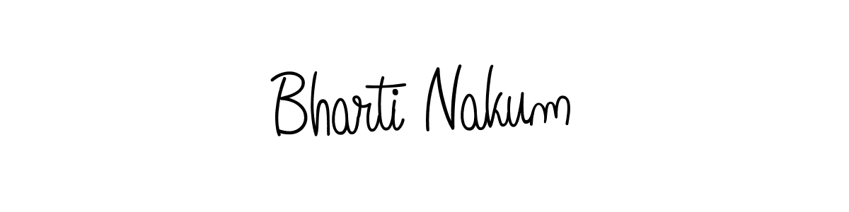 Use a signature maker to create a handwritten signature online. With this signature software, you can design (Angelique-Rose-font-FFP) your own signature for name Bharti Nakum. Bharti Nakum signature style 5 images and pictures png