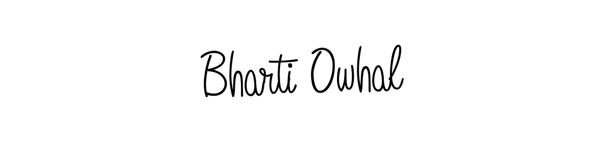 Make a beautiful signature design for name Bharti Owhal. With this signature (Angelique-Rose-font-FFP) style, you can create a handwritten signature for free. Bharti Owhal signature style 5 images and pictures png