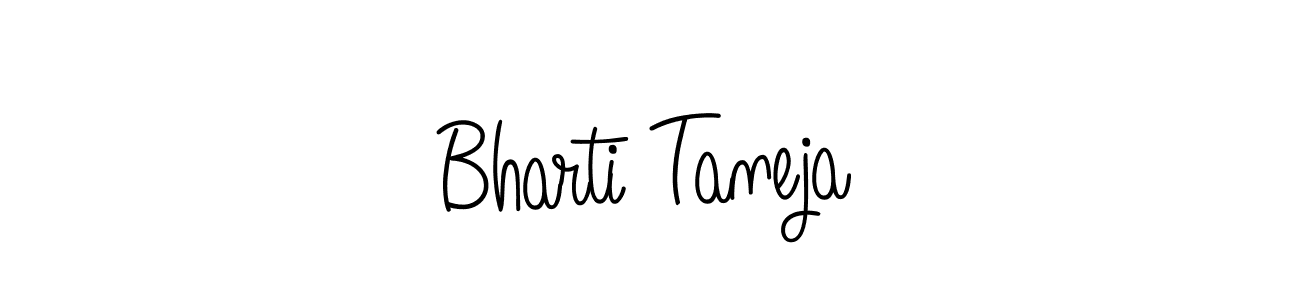 Use a signature maker to create a handwritten signature online. With this signature software, you can design (Angelique-Rose-font-FFP) your own signature for name Bharti Taneja. Bharti Taneja signature style 5 images and pictures png